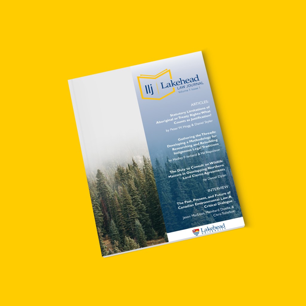 Lakehead Law Journal, Volume 1, Issue&nbsp;1