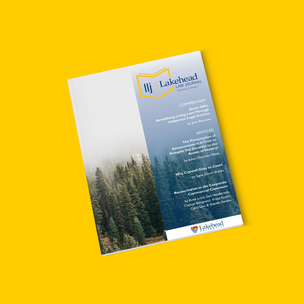 Lakehead Law Journal, Volume 2, Issue&nbsp;1
