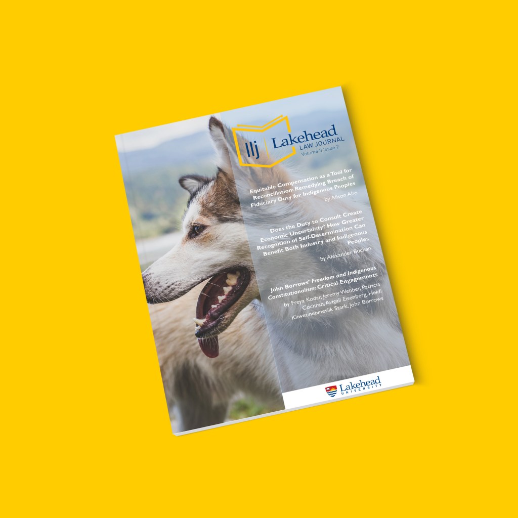Lakehead Law Journal, Volume 3, Issue&nbsp;2