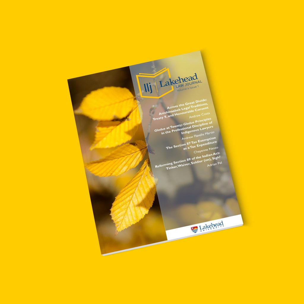 Lakehead Law Journal, Volume 4, Issue&nbsp;1