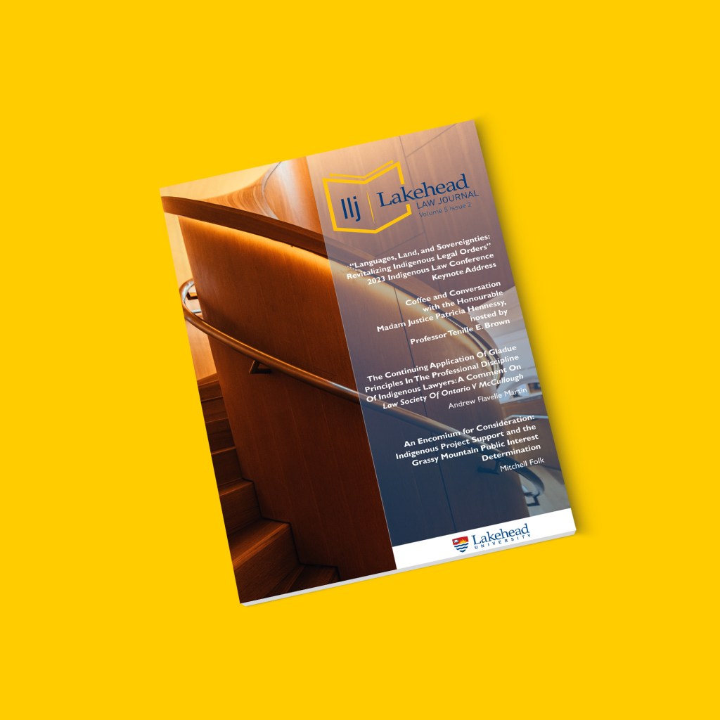 Lakehead Law Journal, Volume 5, Issue&nbsp;2