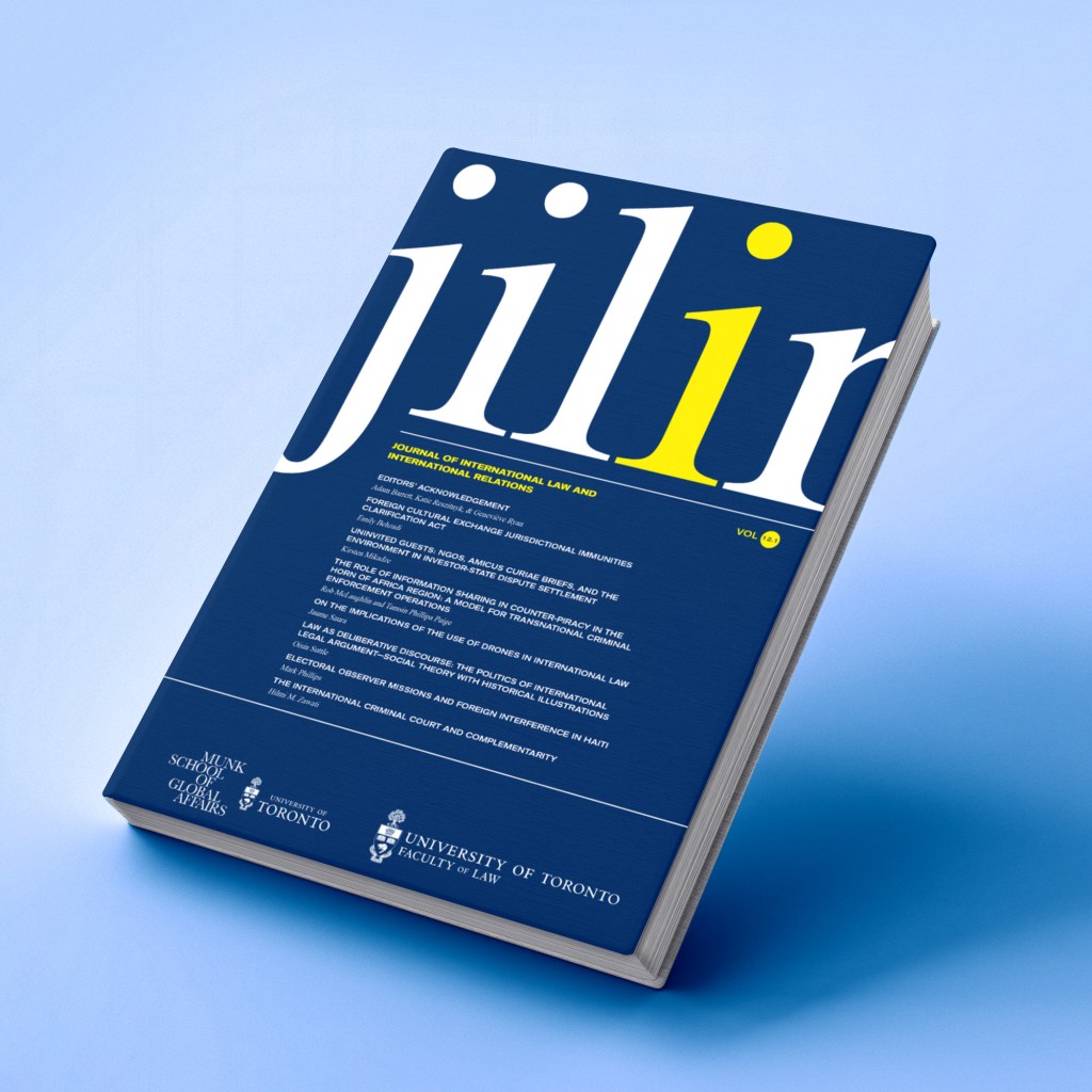 Journal of International Law and International Relations Volume 12, Issue 1, Spring&nbsp;2016