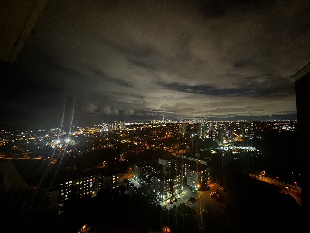 a view of Toronto using the 0.5x Camera on iPhone 15 Pro Max