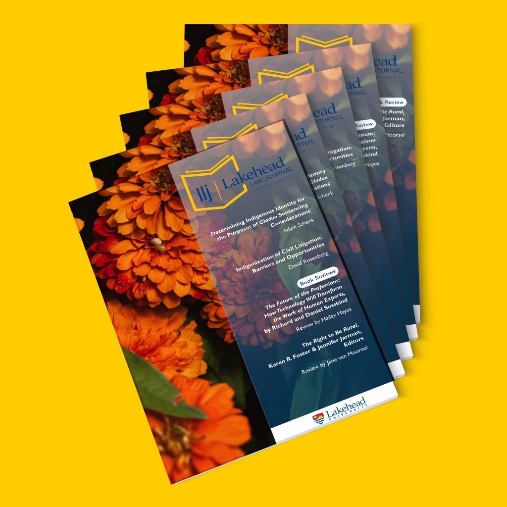 Lakehead Law Journal, Volume 6, Issue&nbsp;1