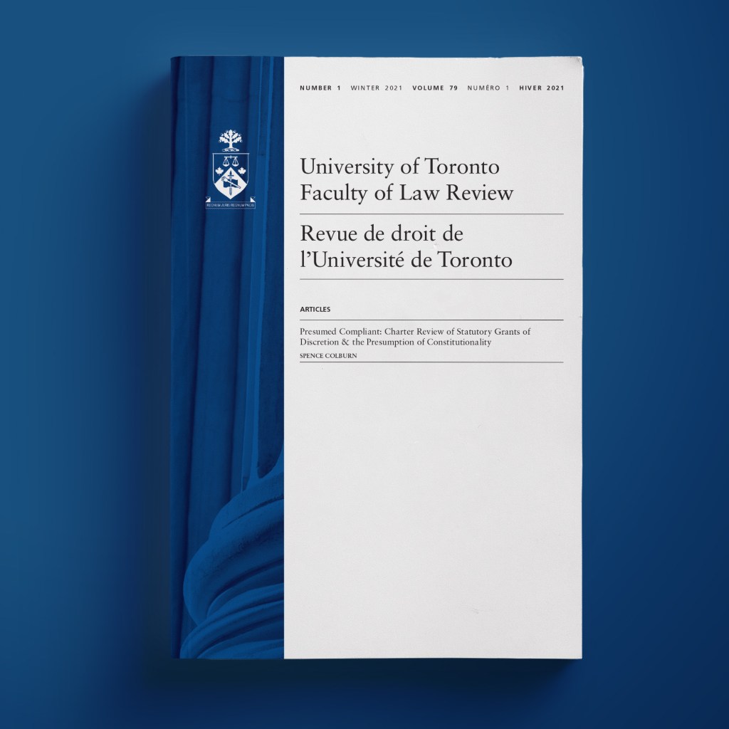 University of Toronto Faculty of Law Review, Volume 79, Issue&nbsp;1