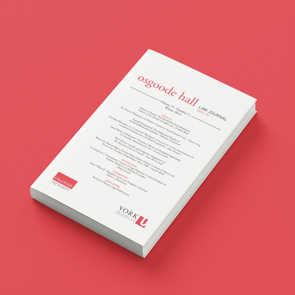 Osgoode Hall Law Journal, Volume 51, Issue&nbsp;2