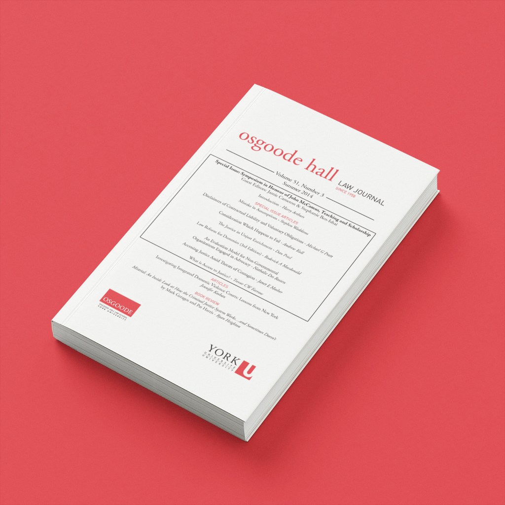 Osgoode Hall Law Journal, Volume 51, Issue&nbsp;3