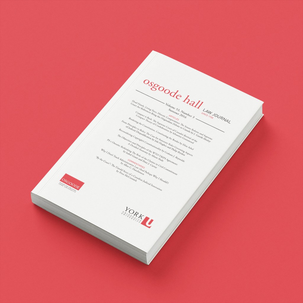 Osgoode Hall Law Journal, Volume 53, Issue&nbsp;3