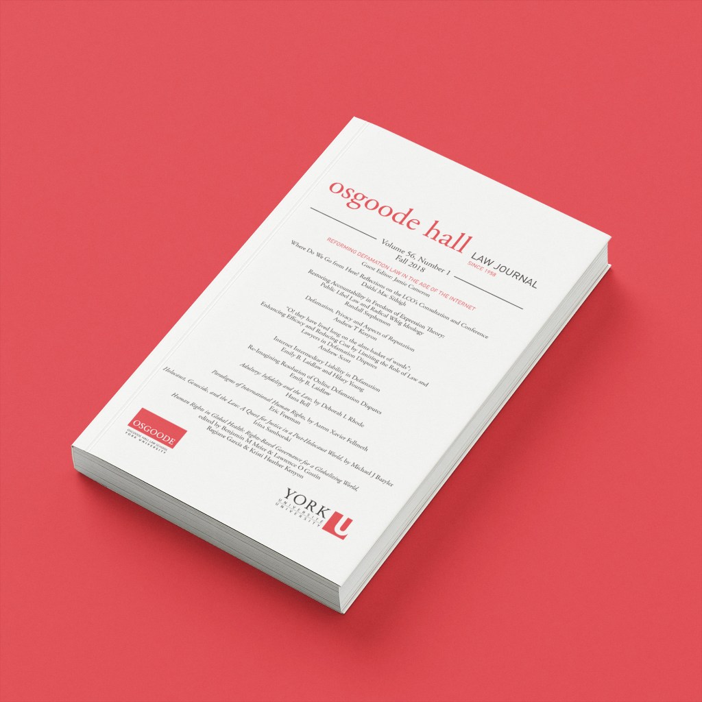 Osgoode Hall Law Journal, Volume 56, Issue&nbsp;1