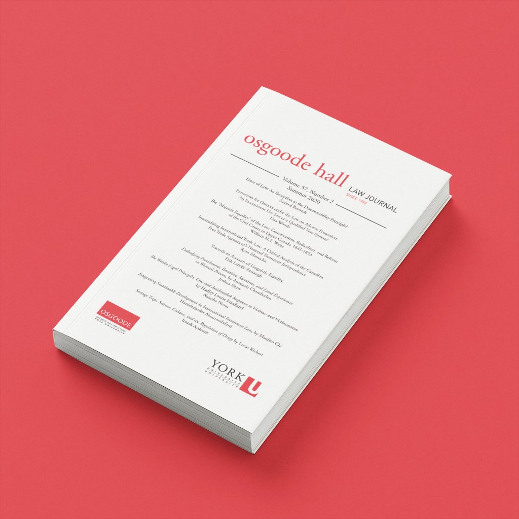 Osgoode Hall Law Journal, Volume 57, Issue&nbsp;2