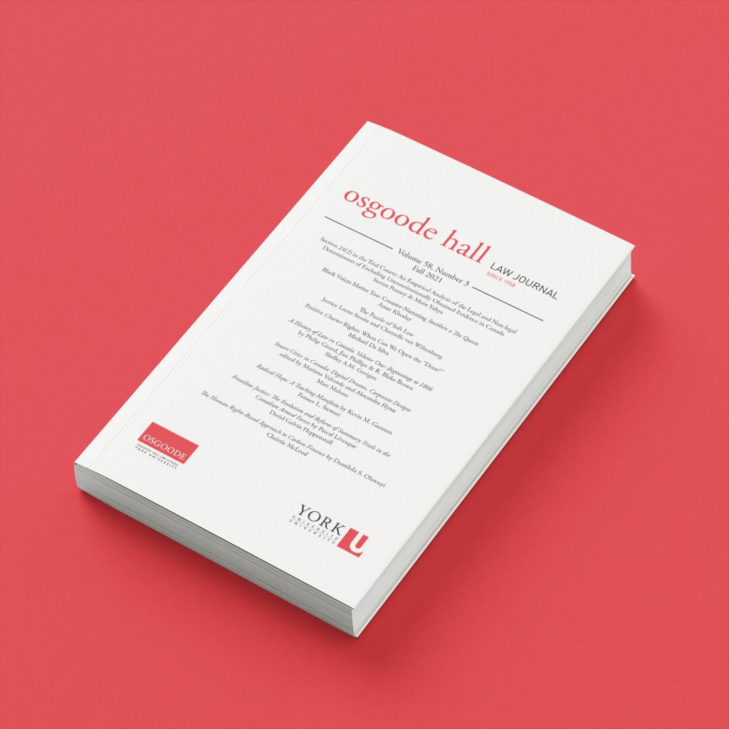 Osgoode Hall Law Journal, Volume 58, Issue&nbsp;3