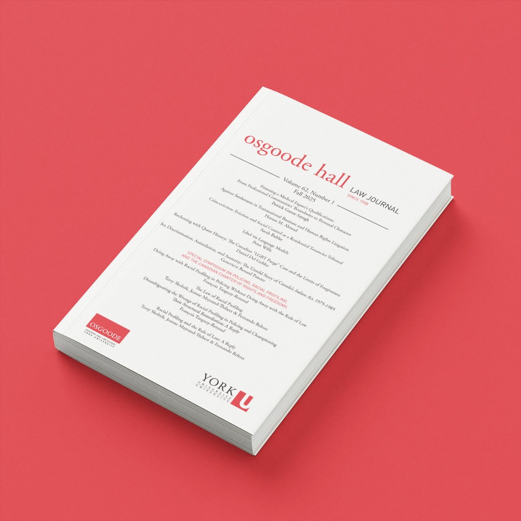Osgoode Hall Law Journal, Volume 62, Issue&nbsp;1